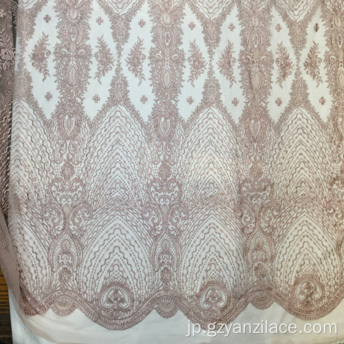 イブニングドレスの古典的なデザイン刺繍生地